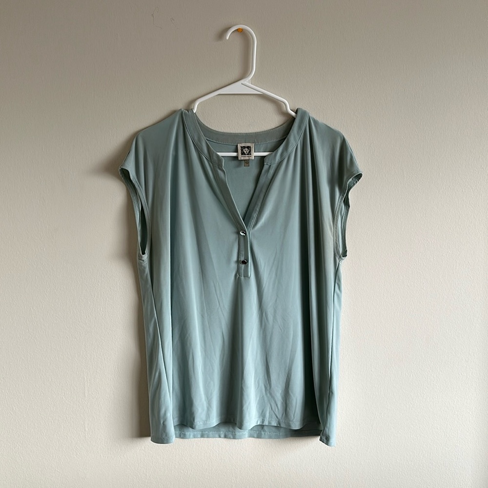 Anne Klein Blue/Gray Dress Top